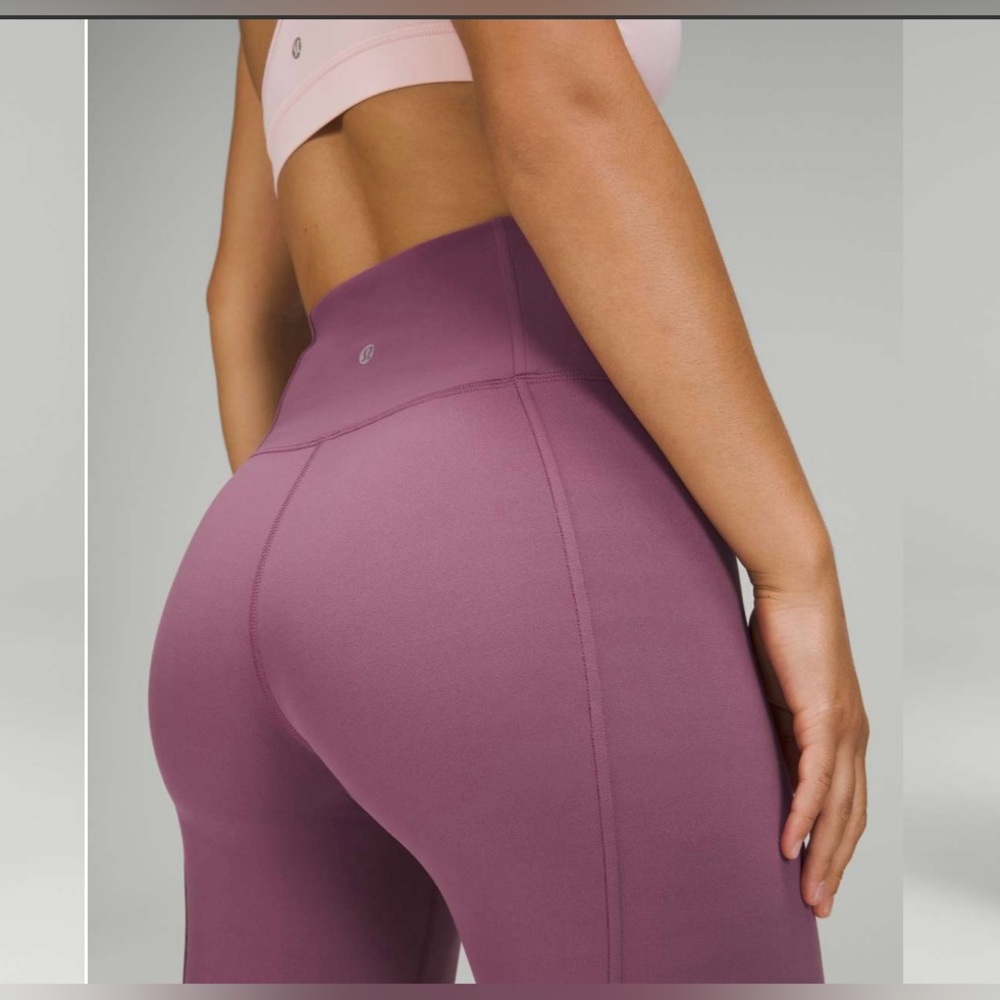Lululemon Add Flare High-Rise Crop 21" in Vintage Plum. Size 4 . Like New - Picture 4 of 12